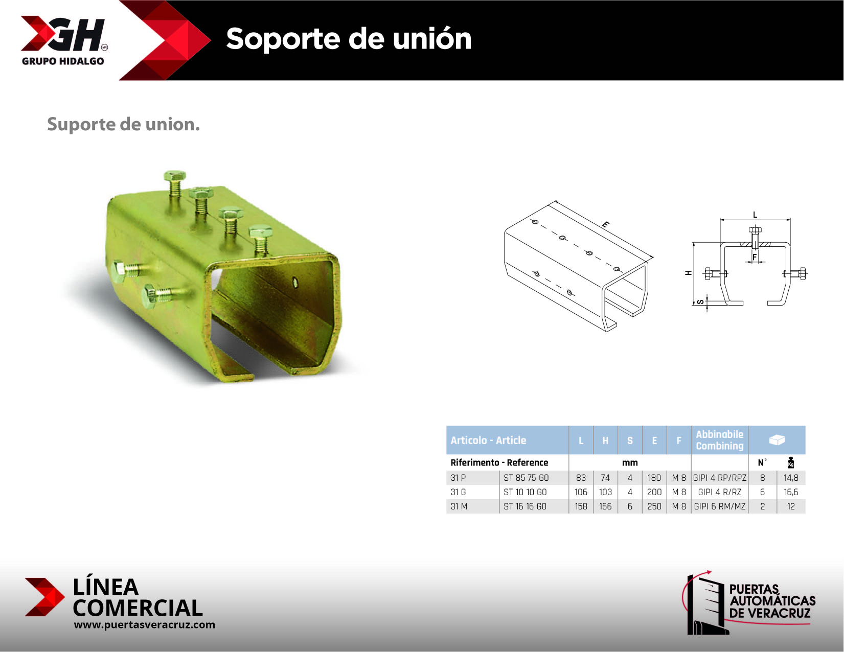 Soporte de unión